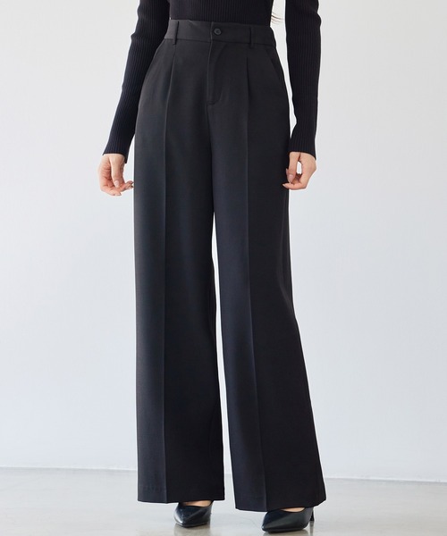 DRESS PLUS(ドレスプラス)の「パンツ ボトムス スラックス レディース(その他パンツ・レディース・ブラック/チャコール/ブラウン・S/M/XL/L)」の1枚目の写真