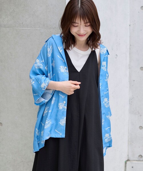 PENNEYS(ぺニーズ)の「PenneysHAWAII(ペニーズハワイ)別注トロピカル柄シャツ(シャツ/ブラウス・メンズ・ダークブラウン/ライトブルー・L/M/XL)」の2枚目の写真