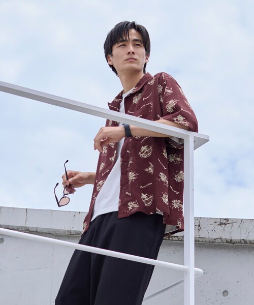 PENNEYS(ぺニーズ)の「PenneysHAWAII(ペニーズハワイ)別注トロピカル柄シャツ(シャツ/ブラウス・メンズ・ダークブラウン/ライトブルー・L/M/XL)」の3枚目の写真