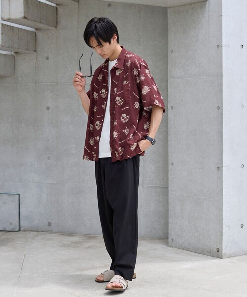 PENNEYS(ぺニーズ)の「PenneysHAWAII(ペニーズハワイ)別注トロピカル柄シャツ(シャツ/ブラウス・メンズ・ダークブラウン/ライトブルー・L/M/XL)」の4枚目の写真