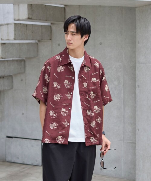 PENNEYS(ぺニーズ)の「PenneysHAWAII(ペニーズハワイ)別注トロピカル柄シャツ(シャツ/ブラウス・メンズ・ダークブラウン/ライトブルー・L/M/XL)」の5枚目の写真