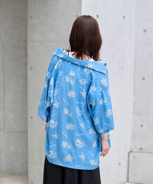 PENNEYS(ぺニーズ)の「PenneysHAWAII(ペニーズハワイ)別注トロピカル柄シャツ(シャツ/ブラウス・メンズ・ダークブラウン/ライトブルー・L/M/XL)」の12枚目の写真
