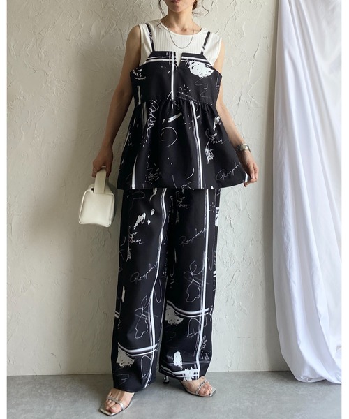 ドレス 花柄 フリル パンツ セットアップ シアー hs701 楽天市場】パンツドレス 花柄 フラワープリント 襟付き ボタン