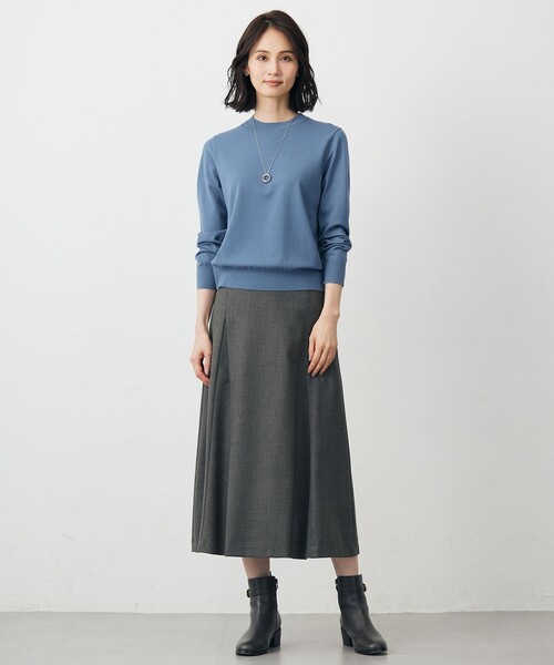 J.PRESS(ジェイプレス)の「モナベールツイル フレア スカート(スカート・レディース・ライトグレー系・T17/T15/T13)」の7枚目の写真