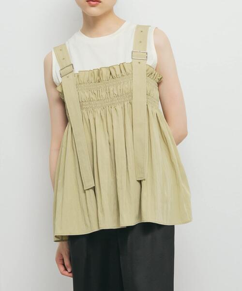 KBF（ケイビーエフ）の「フリルギャザービスチェ（シャツ/ブラウス・レディース・アイボリー/ベージュ系その他/チャコールグレー・ONE）」の19枚目の写真