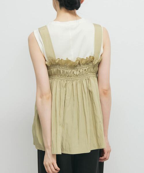 KBF（ケイビーエフ）の「フリルギャザービスチェ（シャツ/ブラウス・レディース・アイボリー/ベージュ系その他/チャコールグレー・ONE）」の21枚目の写真