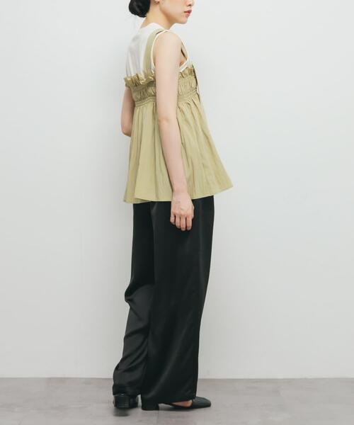 KBF（ケイビーエフ）の「フリルギャザービスチェ（シャツ/ブラウス・レディース・アイボリー/ベージュ系その他/チャコールグレー・ONE）」の22枚目の写真