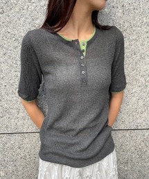 AIC. | シアーリブヘンリーネックトップス(その他トップス)