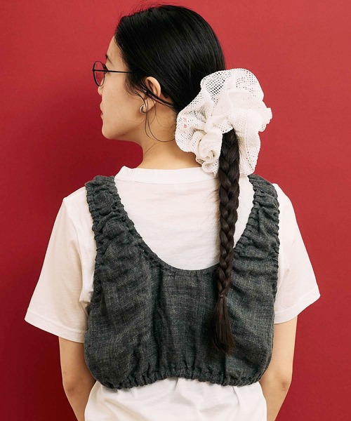 fig London(フィグロンドン)の「chouchou Nina(シュシュ・レディース・ホワイト/ブラック・FREE)」の6枚目の写真