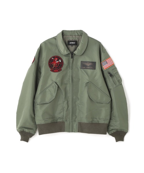 TOP GUN(トップガン)の「CWU 36P VX-31 / フライトジャケット / AVIREX / アヴィレックス(MA-1・メンズ・セージグリーン/ブラック・XX-LARGE/X-LARGE/LARGE/MEDIUM/XXX-LARGE/FREE)」の9枚目の写真