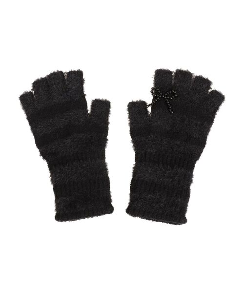 EMODA（エモダ）の「ストライプフィンガーレスグローブ（手袋・レディース・グレー/ブラック・FREE）」の10枚目の写真