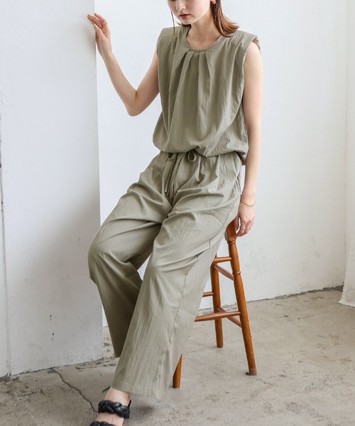 ゆか様★シトラスノーツ★ベルベット    セットアップ&シルクブラウス(3点) セットアップ レディース 夏 春 Tシャツ ブラウス 袖なし