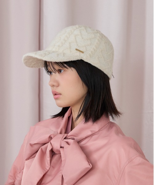 kaorinomori（カオリノモリ）の「kaorinomori ラディキャップ / カオリノモリ（キャップ・レディース・ホワイト/ネイビー/ピンク・M/57.5cm）」の2枚目の写真