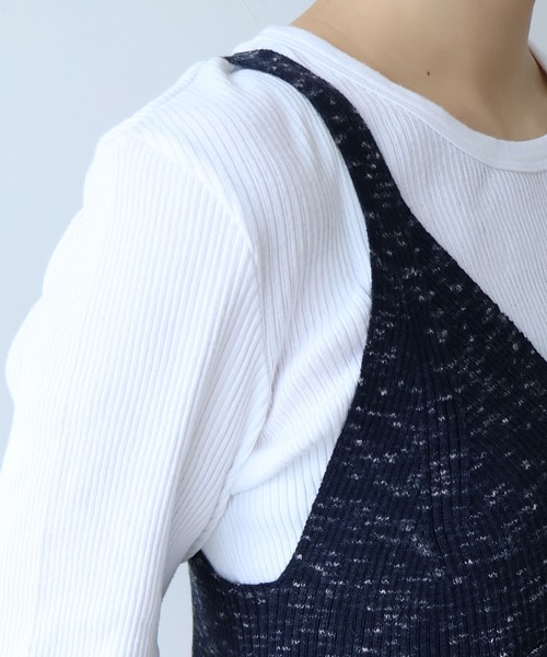 yuni（ユニ　）の「コットンウール knit ビスチェワンピース（ワンピース・レディース・ネイビー/グリーン・FREE）」の18枚目の写真