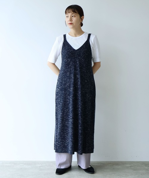yuni（ユニ　）の「コットンウール knit ビスチェワンピース（ワンピース・レディース・ネイビー/グリーン・FREE）」の11枚目の写真