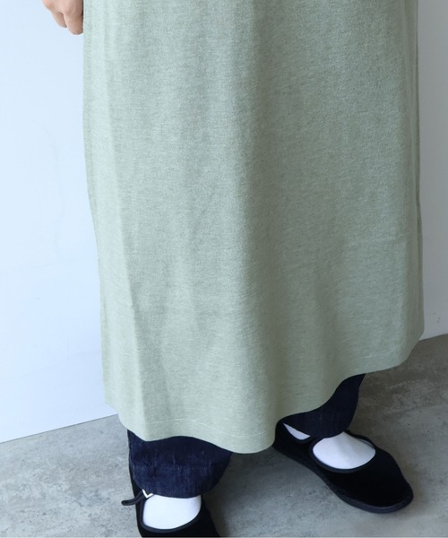 yuni（ユニ　）の「コットンウール knit ビスチェワンピース（ワンピース・レディース・ネイビー/グリーン・FREE）」の9枚目の写真