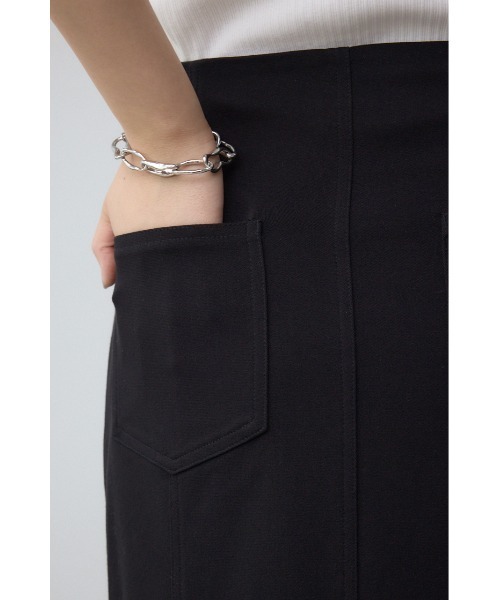 AZUL by moussy（アズールバイマウジー）の「C/T冷感 スーパーストレッチ美タイトスカート（スカート・レディース・ブラック/グレー・SMALL/MEDIUM）」の6枚目の写真