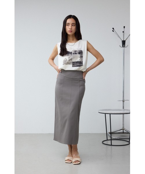 AZUL by moussy（アズールバイマウジー）の「C/T冷感 スーパーストレッチ美タイトスカート（スカート・レディース・ブラック/グレー・SMALL/MEDIUM）」の20枚目の写真
