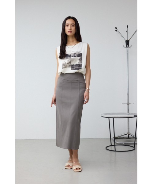AZUL by moussy（アズールバイマウジー）の「C/T冷感 スーパーストレッチ美タイトスカート（スカート・レディース・ブラック/グレー・SMALL/MEDIUM）」の21枚目の写真