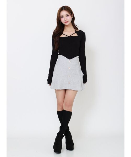 EATME（イートミー）の「【SETUP】ツイードマーメイドミニスカート（スカート・レディース・オレンジ/グレー/アイボリー/ブラック・SMALL/MEDIUM）」の11枚目の写真