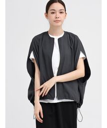 YORT（ヨート）の「【吸水速乾・通気性】ノーカラードロストブルゾン（ノーカラージャケット）」