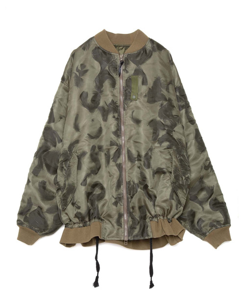 YOfficial ブルゾン yoshiokubo ヨシオクボ / FEATHER MA-1 BLOUSON フェザーツイル