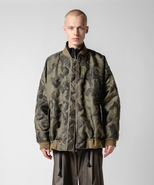 yoshiokubo ヨシオクボ / FEATHER MA-1 BLOUSON フェザーツイルMA-1