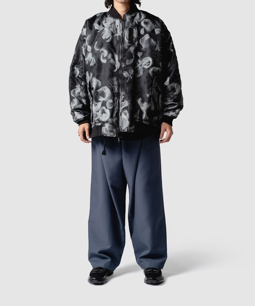 yoshiokubo（ヨシオクボ）の「yoshiokubo ヨシオクボ / FEATHER MA-1 BLOUSON フェザーツイルMA-1ブルゾン / YKF25504（ブルゾン・メンズ・カーキ/ブラック・2/3/1）」の4枚目の写真