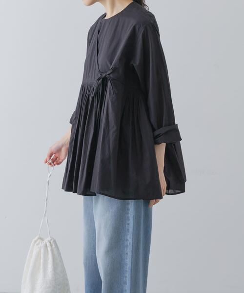 かぐれ（カグレ）の「アンガルカシャツ（シャツ/ブラウス・レディース・ブラック/ライトグレー・FREE）」の2枚目の写真