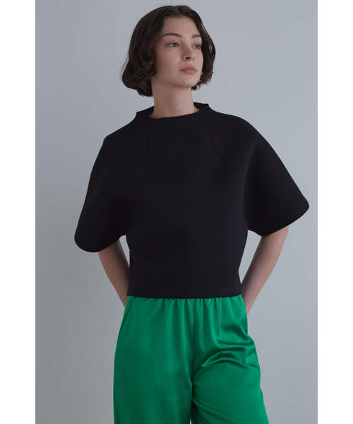美品✨24ss ルフィル ライトボンディングクロップトップス グレー 半袖 ライトボンディングクロップトップス（Tシャツ/カットソー）｜LE