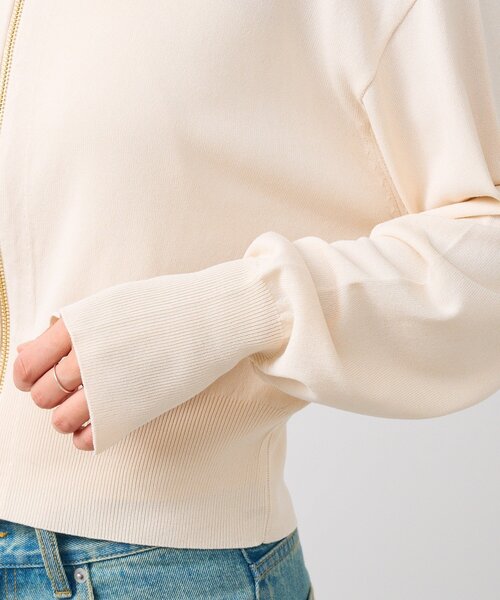 RIVE DROITE(リヴドロワ)の「【大人のこなれ感】ZIPニットカーディガン(カーディガン/ボレロ・レディース・ブラック/ブラウン/ピンク/ホワイト系その他・FREE)」の15枚目の写真