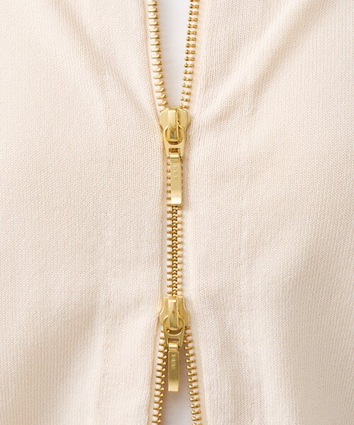 RIVE DROITE(リヴドロワ)の「【大人のこなれ感】ZIPニットカーディガン(カーディガン/ボレロ・レディース・ブラック/ブラウン/ピンク/ホワイト系その他・FREE)」の7枚目の写真