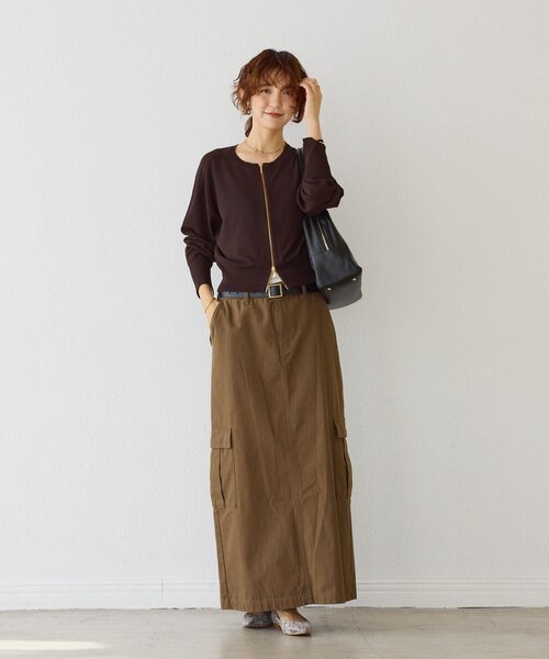 RIVE DROITE(リヴドロワ)の「【大人のこなれ感】ZIPニットカーディガン(カーディガン/ボレロ・レディース・ブラック/ブラウン/ピンク/ホワイト系その他・FREE)」の17枚目の写真