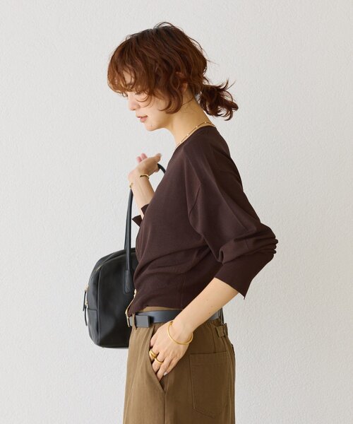 RIVE DROITE(リヴドロワ)の「【大人のこなれ感】ZIPニットカーディガン(カーディガン/ボレロ・レディース・ブラック/ブラウン/ピンク/ホワイト系その他・FREE)」の21枚目の写真