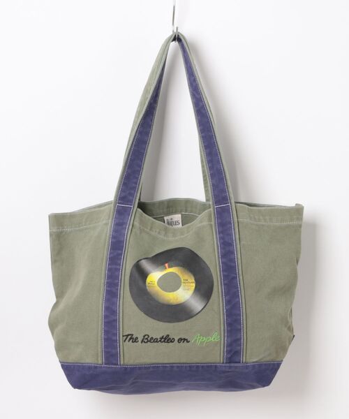 The Beatles（ザビートルズ）の「The Beatles / ビートルズ キャンバストート RECORD / YELLOW SUBMARINE（トートバッグ・メンズ・アイボリー/ライトカーキ/ネイビー/アイボリー系・FREE）」の4枚目の写真