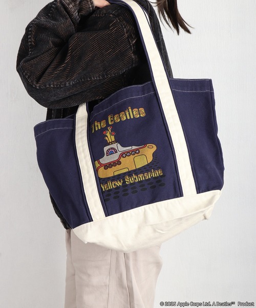The Beatles（ザビートルズ）の「The Beatles / ビートルズ キャンバストート RECORD / YELLOW SUBMARINE（トートバッグ・メンズ・アイボリー/ライトカーキ/ネイビー/アイボリー系・FREE）」の11枚目の写真