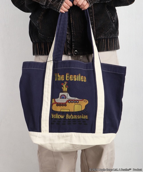 The Beatles（ザビートルズ）の「The Beatles / ビートルズ キャンバストート RECORD / YELLOW SUBMARINE（トートバッグ・メンズ・アイボリー/ライトカーキ/ネイビー/アイボリー系・FREE）」の12枚目の写真
