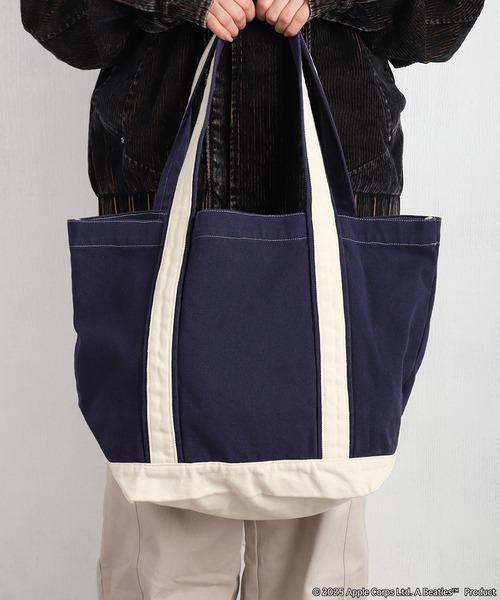 The Beatles（ザビートルズ）の「The Beatles / ビートルズ キャンバストート RECORD / YELLOW SUBMARINE（トートバッグ・メンズ・アイボリー/ライトカーキ/ネイビー/アイボリー系・FREE）」の13枚目の写真