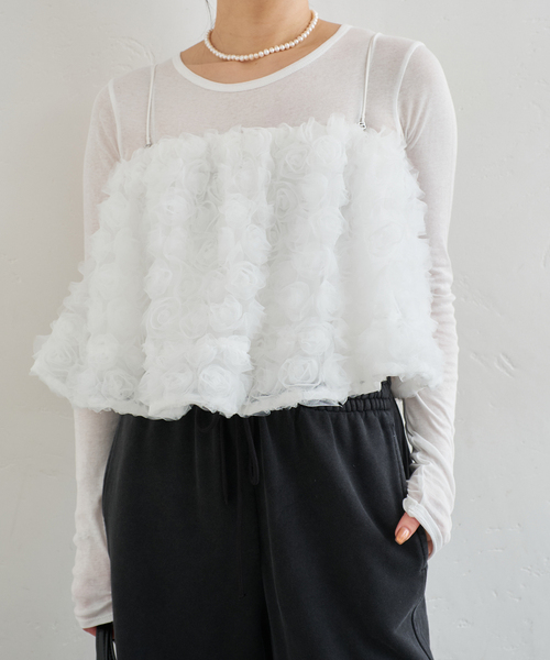 ユー バイ スピック＆スパン（U by SPICK&SPAN）/フラワーチュールベアブラウス フラワーチュールベアブラウス（シャツ/ブラウス）｜U by SPICK&SPAN