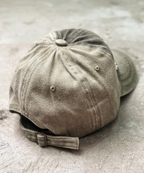 CALIFORNIA OUTFITTERS（カリフォルニア アウトフィッターズ）の「7E21 ヴィンテージウォッシュ風 NYSキャップ（キャップ・メンズ・ベージュ/ブラック/ワインレッド/グリーン・ONESIZE）」の8枚目の写真