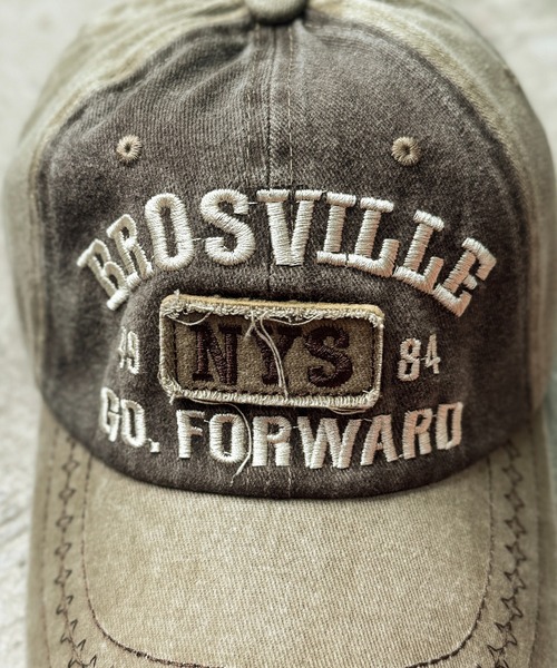 CALIFORNIA OUTFITTERS（カリフォルニア アウトフィッターズ）の「7E21 ヴィンテージウォッシュ風 NYSキャップ（キャップ・メンズ・ベージュ/ブラック/ワインレッド/グリーン・ONESIZE）」の9枚目の写真