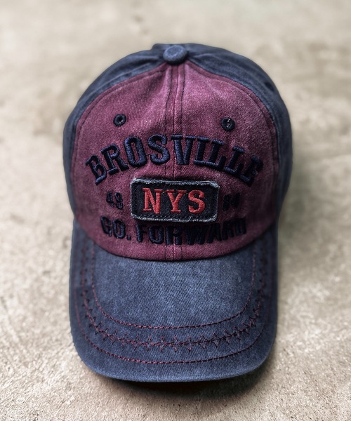 CALIFORNIA OUTFITTERS（カリフォルニア アウトフィッターズ）の「7E21 ヴィンテージウォッシュ風 NYSキャップ（キャップ・メンズ・ベージュ/ブラック/ワインレッド/グリーン・ONESIZE）」の12枚目の写真