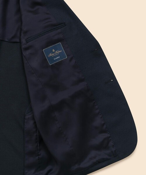 BROOKS BROTHERS(ブルックスブラザーズ)の「ウール/ポリエステル ニット ピンドット シングル2釦ジャケット Classic(テーラードジャケット・メンズ・ネイビー/ブラウン・SMALL/LARGE/MEDIUM/X-LARGE)」の12枚目の写真