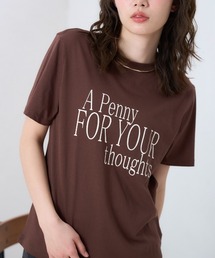 "THOUGHTS" ロゴ 半袖サイロTシャツ/コットンTシャツ
