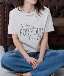 "THOUGHTS" ロゴ 半袖サイロTシャツ/コットンTシャツ