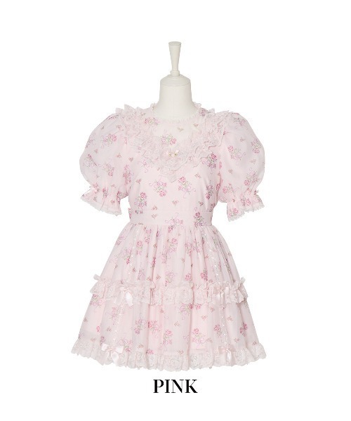 Fiorforte（フィオルフォルテ）の「Ribbon rose garden onepiece（ワンピース・レディース・ホワイト/ピンク・FREE）」の2枚目の写真