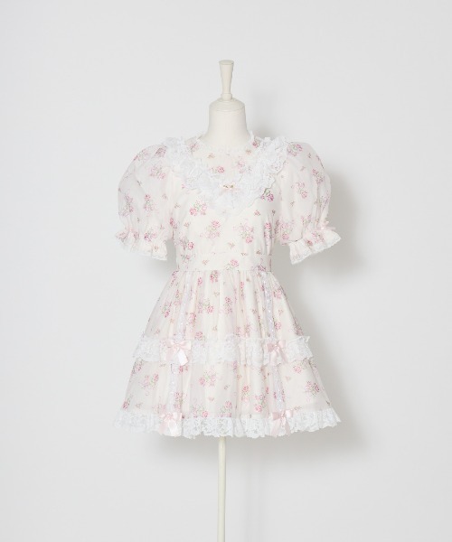 Fiorforte（フィオルフォルテ）の「Ribbon rose garden onepiece（ワンピース・レディース・ホワイト/ピンク・FREE）」の6枚目の写真