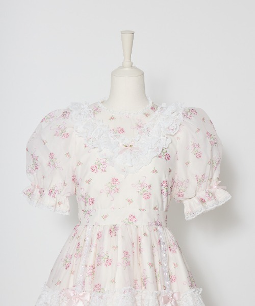 Fiorforte（フィオルフォルテ）の「Ribbon rose garden onepiece（ワンピース・レディース・ホワイト/ピンク・FREE）」の9枚目の写真