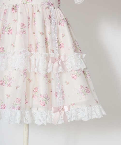 Fiorforte（フィオルフォルテ）の「Ribbon rose garden onepiece（ワンピース・レディース・ホワイト/ピンク・FREE）」の12枚目の写真