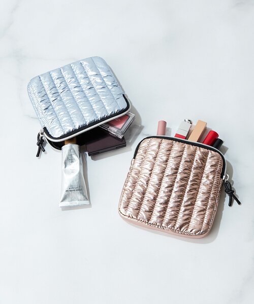 BIRTHDAY BAR（バースデイバー）の「Metallic　キルティングスクエアポーチ（ポーチ・レディース・ピンクゴールド/ブルー・0）」の18枚目の写真